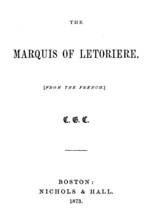 [Gutenberg 63852] • The Marquis of Létorière